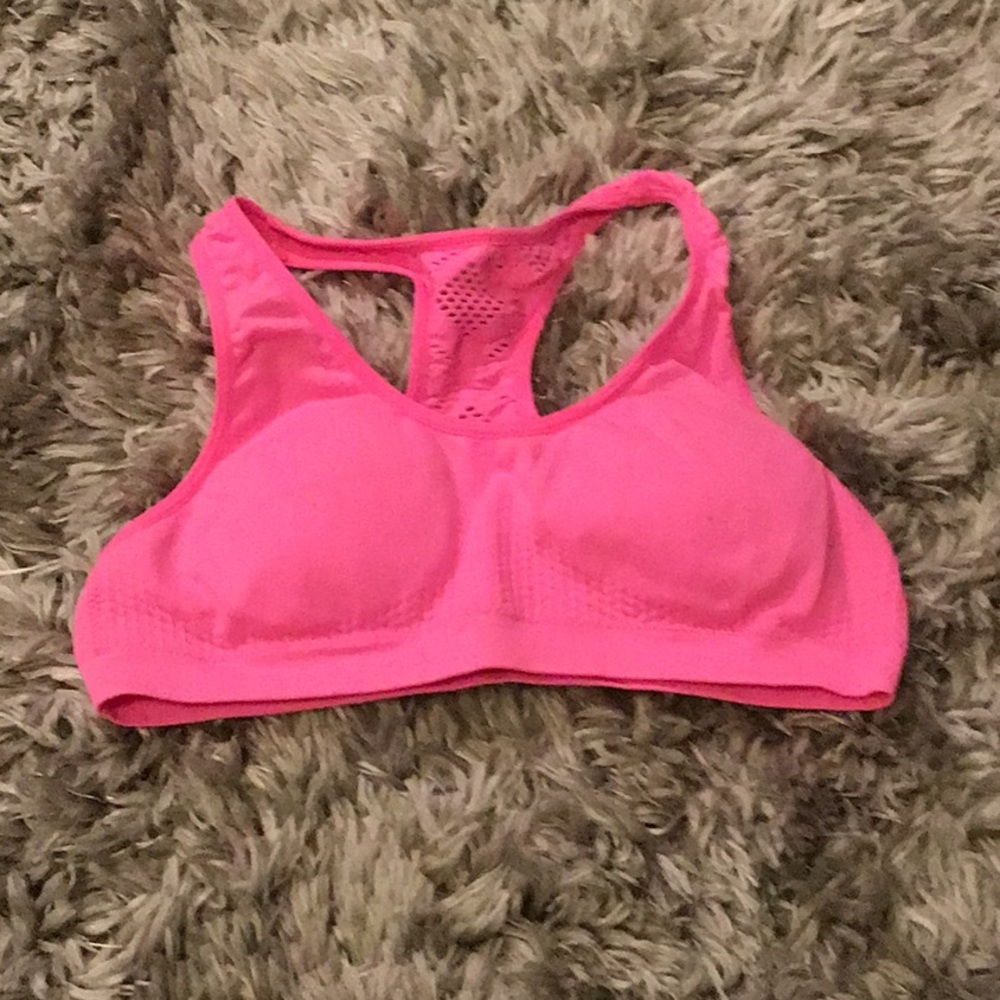 Hot pink spots bra